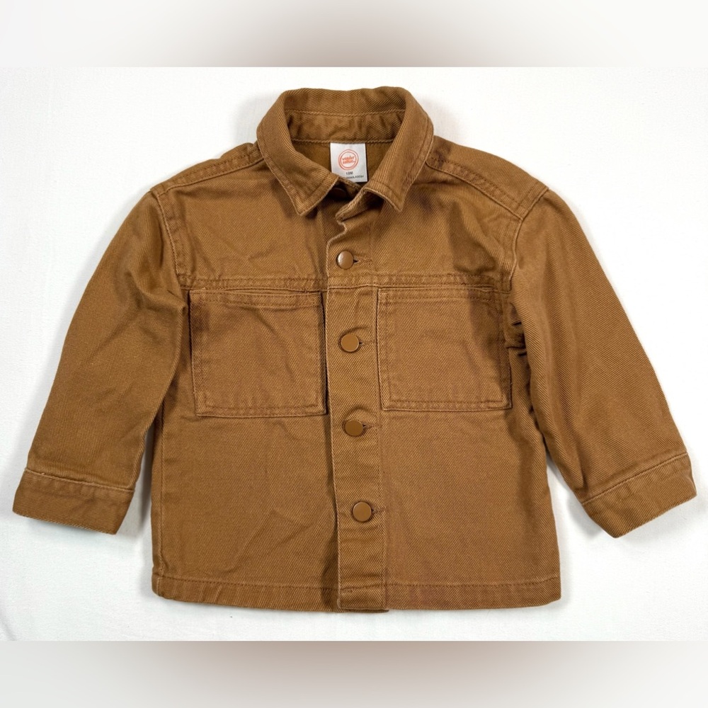 WONDER NATION Baby Canvas Utility Jacket 18M Brown Classic‎ Durable Outdoor